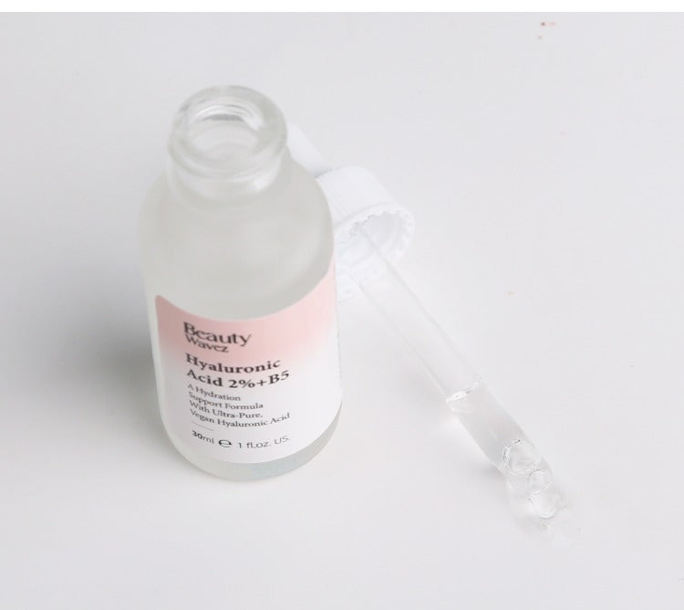 Beauty Wavez Hyaluronic Acid 2% + B5 Serum bottle with a dropper
